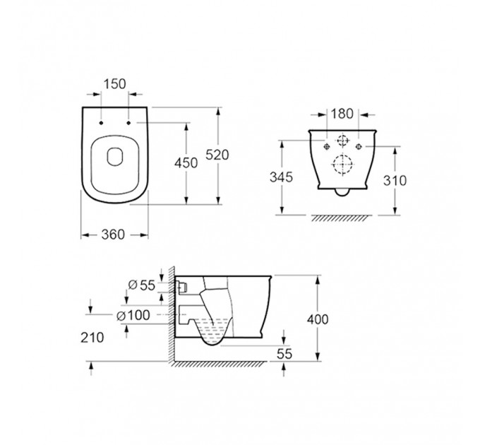 Унітаз підвісний Devit Afina 3020150