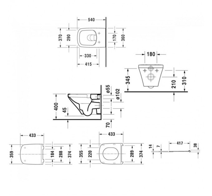 Унітаз підвісний Duravit DuraStyle 45510900A1