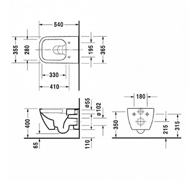 Унітаз підвісний Duravit Happy D.2 2222098900